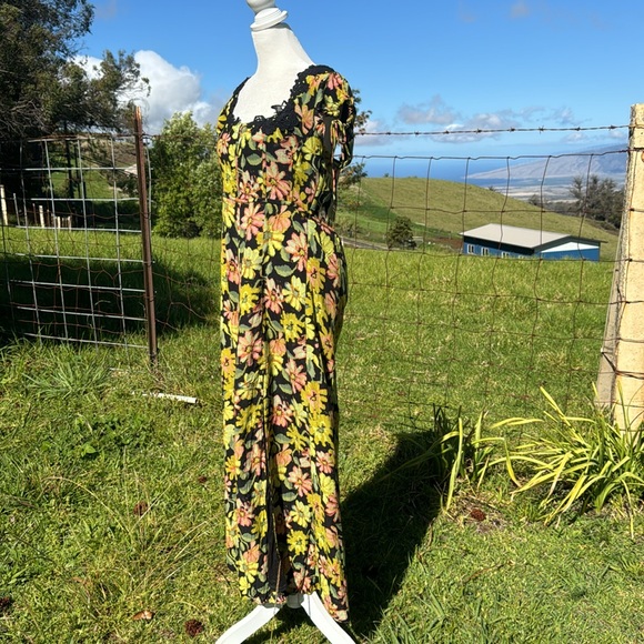 Free people Pippa Floral lace Midi  Dress M - Picture 7 of 14